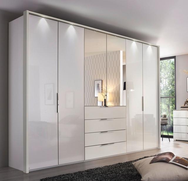White bedroom ideas – semi fitted wardrobes